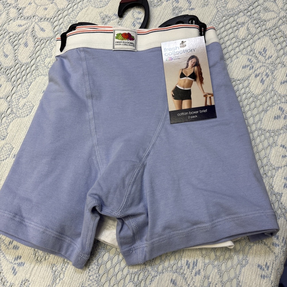Fruit of the Loom 2-Pair Womens Boxer Brief Underwear Panties Cotton Blend S
